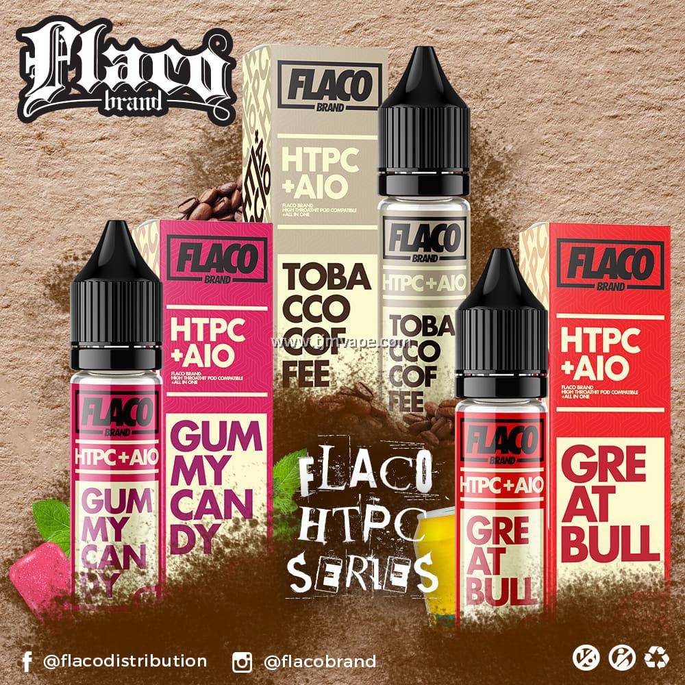 flaco smoke and vape FLACO HTPC TOBACCO COFFEE 15ML 12MG 18MG