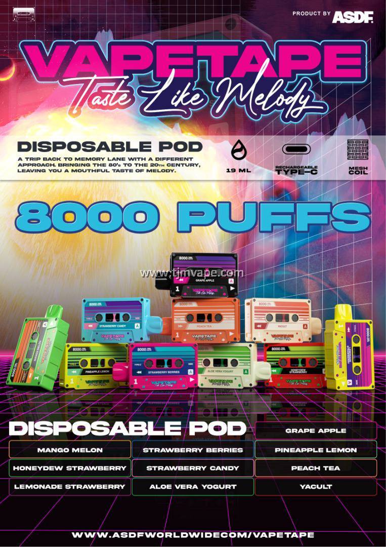 VAPETAPE 8000 PUFFS DISPOSABLE POD VAPETAPE 8000 PUFFS DISPOSABLE POD