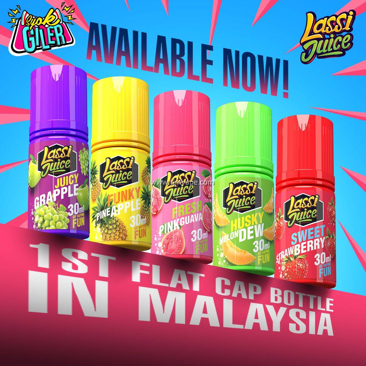 LASSI JUICE 30ML 1ST FLAT CAP BOTTLE IN MALAYSIA