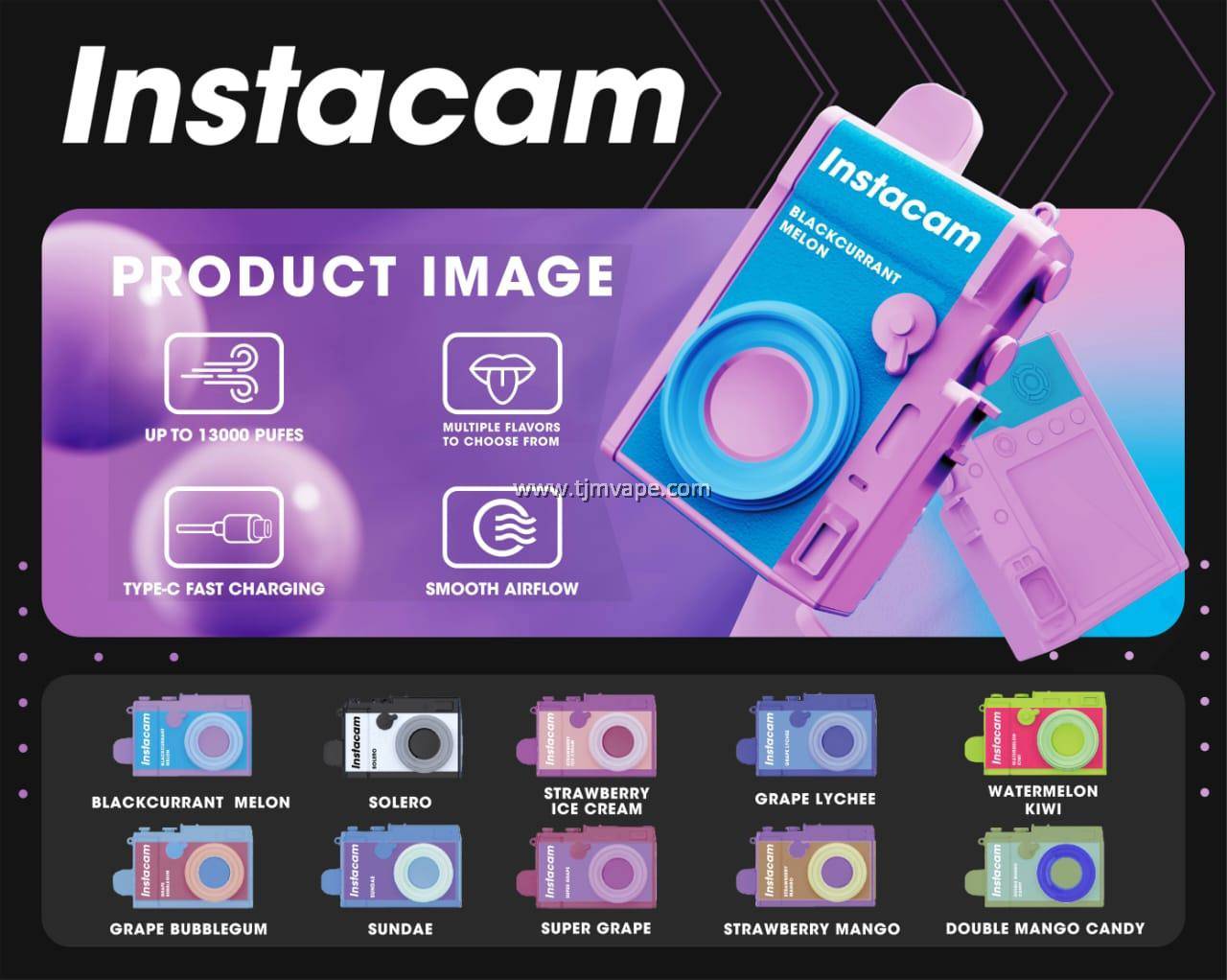 INSTACAM 13000 PUFFS DISPOSABLE POD