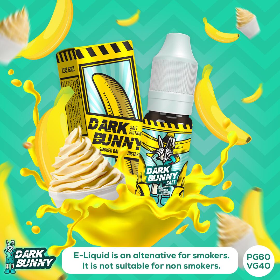 Dark bunny salt smoked banana custard 15ml 35mg 50mg